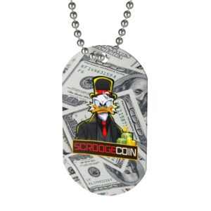 scrooge coin dog tags necklace
