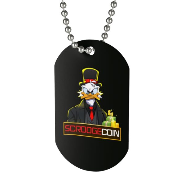 ScroogeCoin Boss Black Dog Tag Necklace