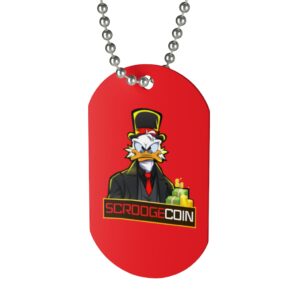 scrooge coin scrooge army dog tags necklaces
