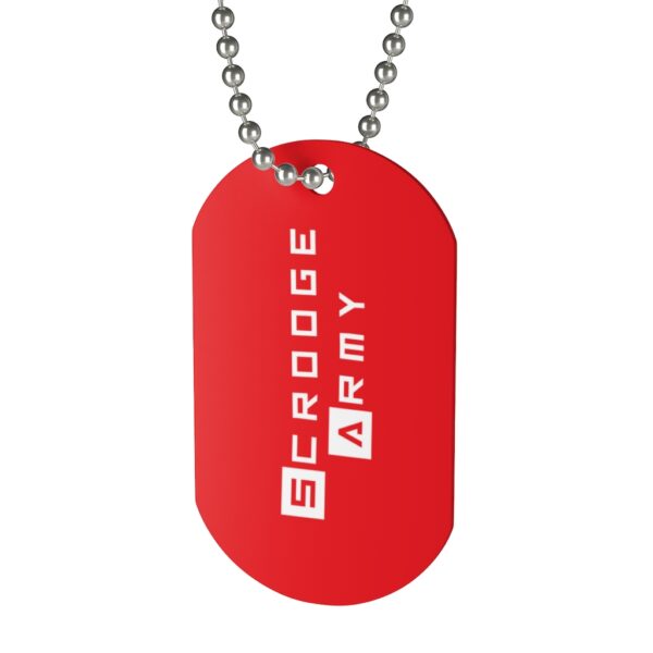 scrooge army dog tags necklace
